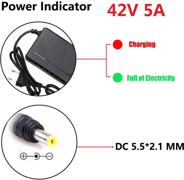 MAOZUA01 Intelligentes Lithium-Ionen Akku-Ladegerät mit Lüfter und EU-Stecker, Schwarz - Bild 1