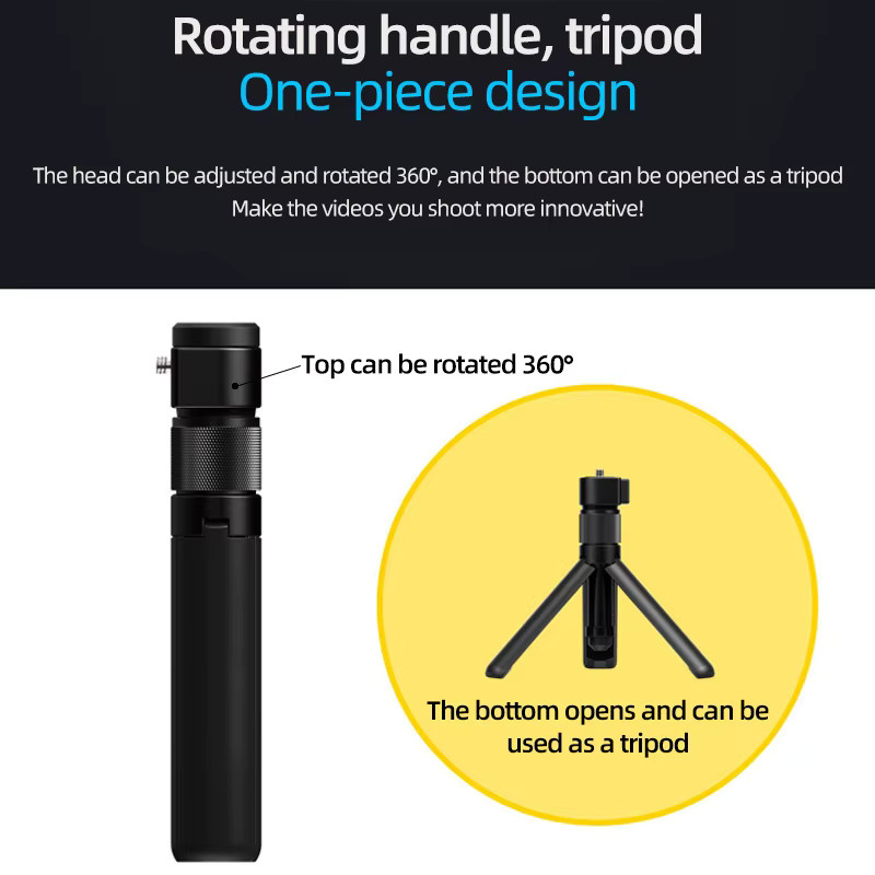 Insta360 Handheld Selfie Stick Stativ Kugel Bundle für X5 X4 X3 X2 und RS Action Kameras in Schwarz - Bild 3