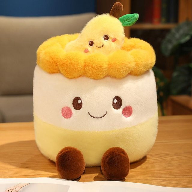 Yiran toy Kawaii Kuchen Erdbeer Plüschtier, Puppe, Kissen - Bild 1