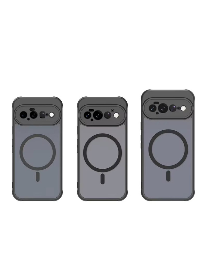 Stoßfeste Handyhülle mit kabelloser Ladefunktion für Google Pixel 11Pro XL, Pixel 9 und Pixel 10 A in Schwarz mit mattierter Oberfläche - Bild 6