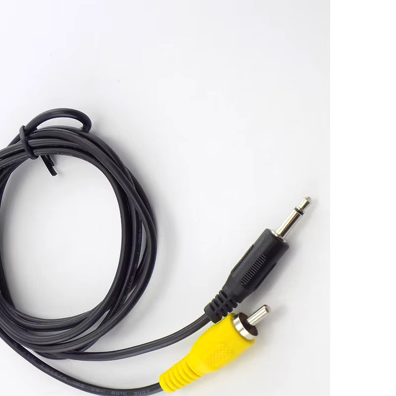 Gakaki Video-AV-Kabel mit 3,5-mm-Mono-Klinkenstecker auf Cinch-Stecker, Schwarz, Länge: 1,5 m - Bild 2