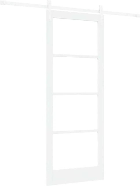 vidaXL Schiebetür ORKDAL in Weiß aus Kiefernholz und Glas, B/H: 83 x 211 cm - Bild 1