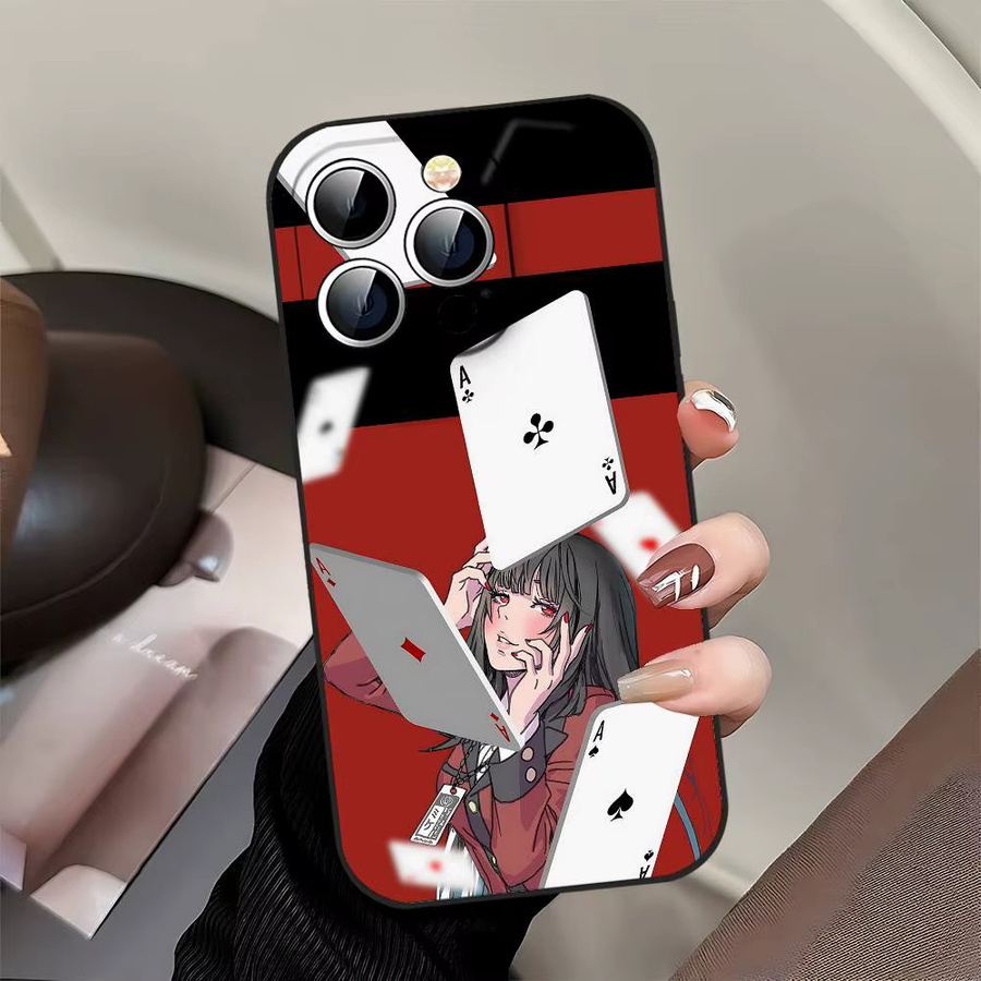 Anime K-Kakegurui Handyhülle Schwarz passend für iPhone 17, 16, 15, 14, 13, 11 Pro Max, Plus, X, XR, XS Max und Mini - Bild 5