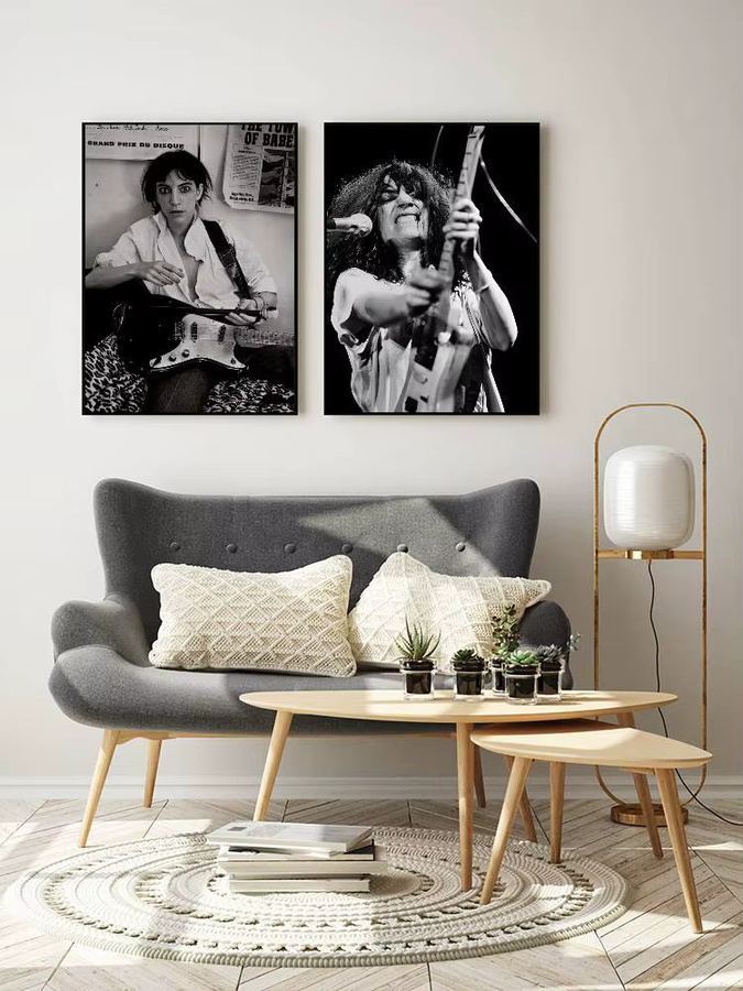 Rastar Singer Patti Smith Poster-Aufkleber, wasserfester Wandkunstdruck in Schwarz, Rechteckig - Bild 7