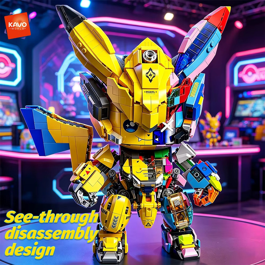KAVOWORLD Mecha Anime Baustein-Set, Actionfigur, mit Beleuchtung, 1505 Teile - Bild 3