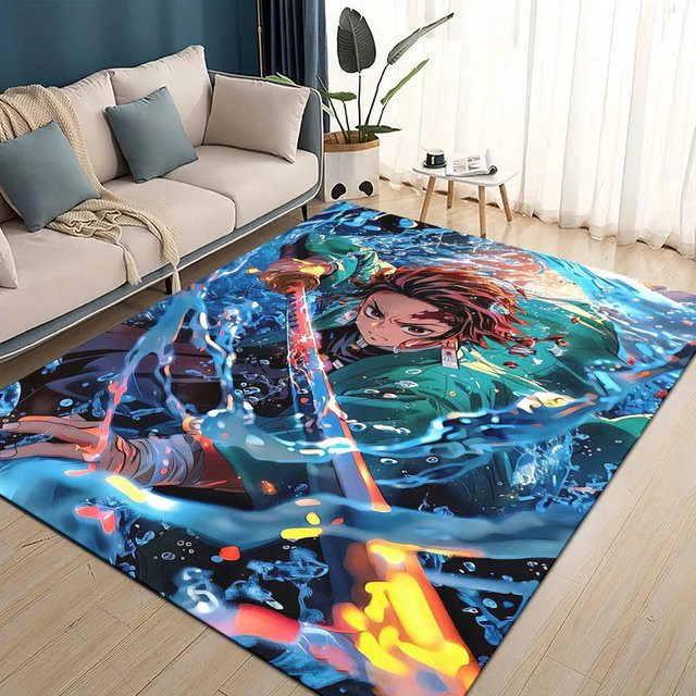 VIKAMA Cartoon Edition Nodoko Anime-Teppich, rutschfeste Matte in Multicolour für Wohnzimmer und Schlafzimmer - Bild 1