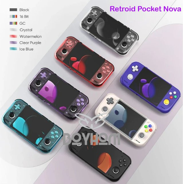 Retroid Pocket Nova Retro Handheld-Spielkonsole mit 4,5 Zoll 120Hz AMOLED Display, Snapdragon 8 Gen2, Android-Spielgerät in Schwarz - Bild 1