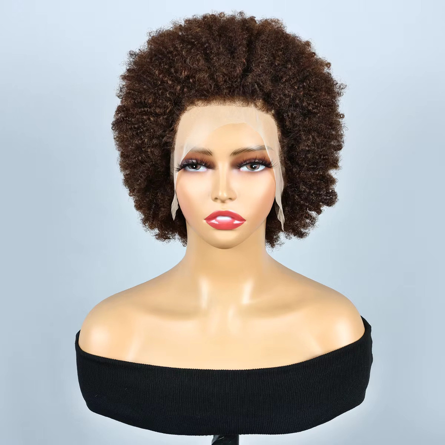 Miss Rola Afro Kinky Lace Front Perücke, brasilianisches Braun, Echthaar - Bild 2