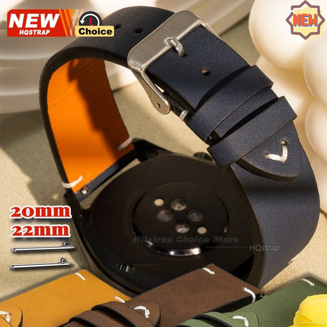 HQstrap Smartwatch-Lederarmband, Schwarz, Unisex - Bild 1