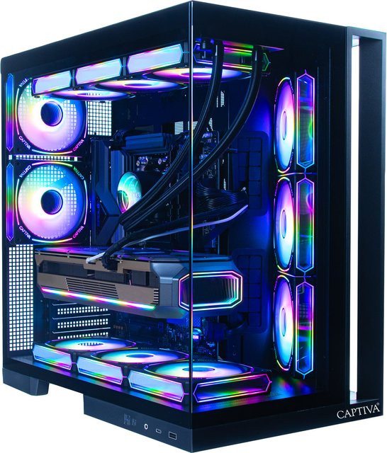 Captiva Highend Gaming PC R98-723 in Schwarz mit AMD Ryzen 7 9800X3D, RTX 5080 16GB, 32GB DDR5, 1TB SSD, WLAN und Windows 11 - Bild 1