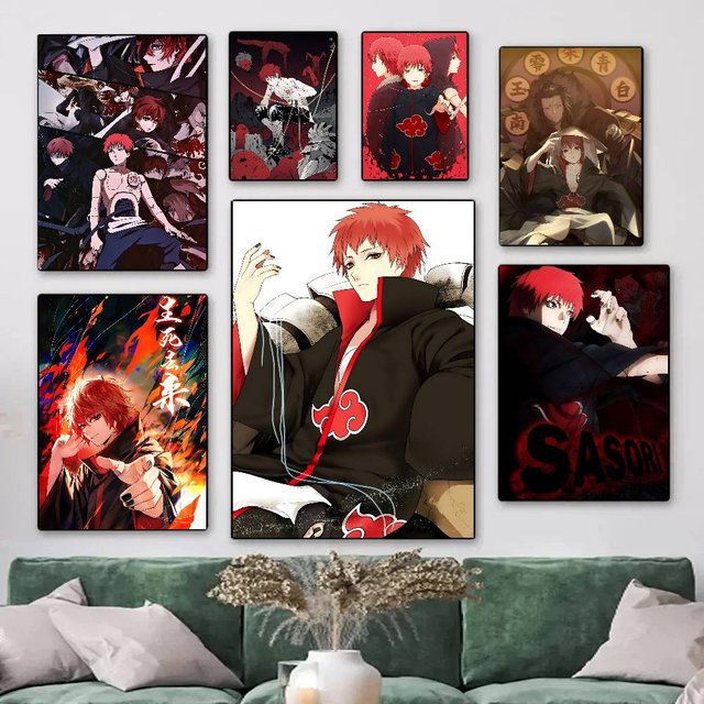 Vintage Naruto Sasori aus dem Red Sand Poster in Mehrfarben als Wandkunst aus Papier - Bild 1