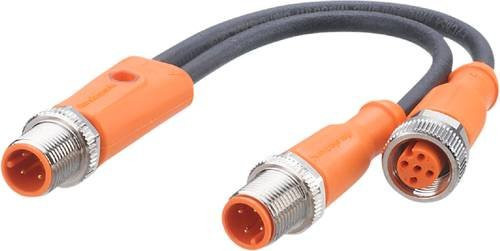 ifm electronic EVC854 Verbindungsleitung mit gerade Buchse, Polzahl 4 oder 5, Farbe: Orange, Länge: 0,1 m - Bild 1
