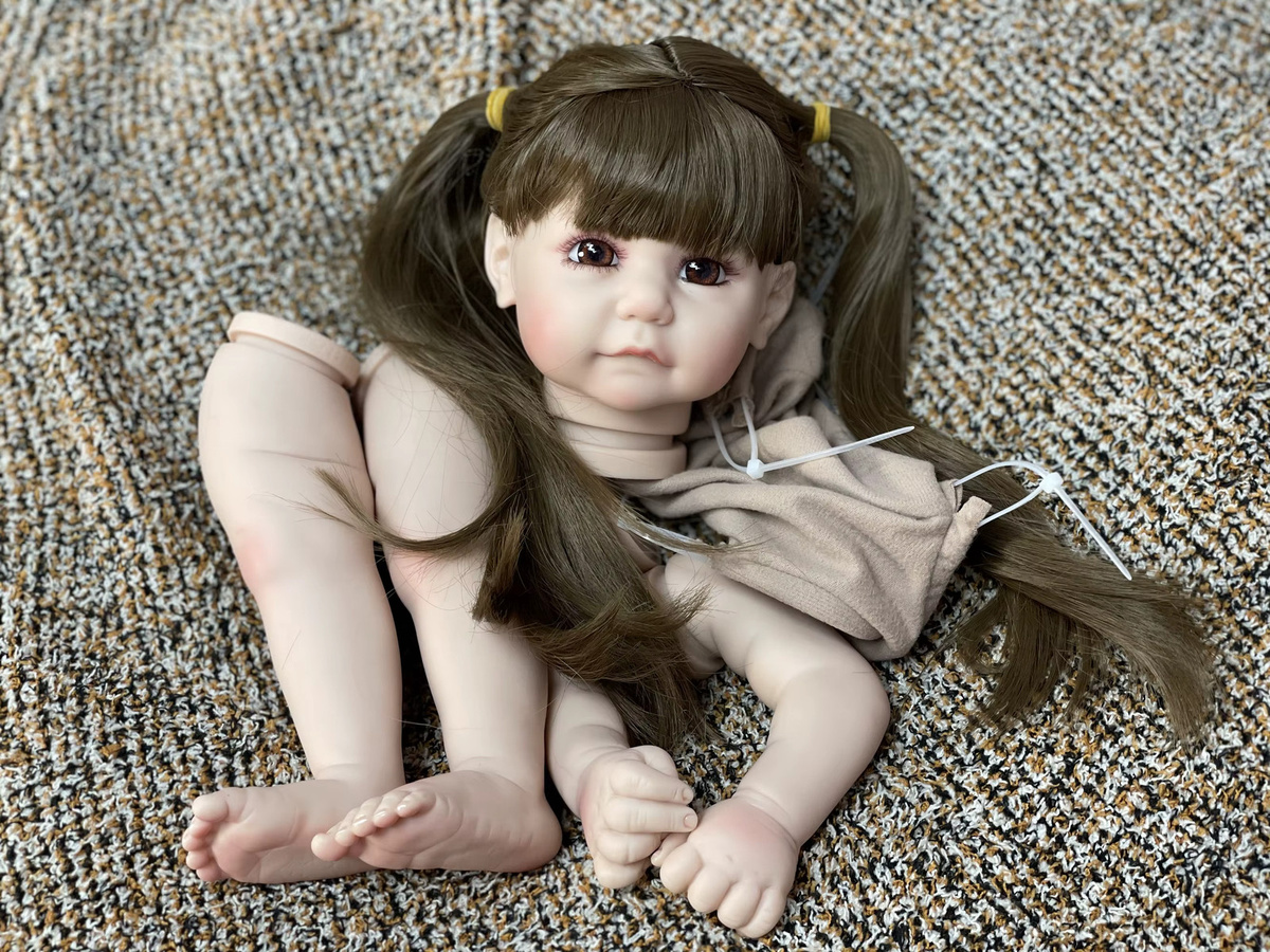AnjoDoll Sue-Sue Bebe wieder geborene Puppen-Kits, mit Haar Perücke, 18 Zoll - Bild 3