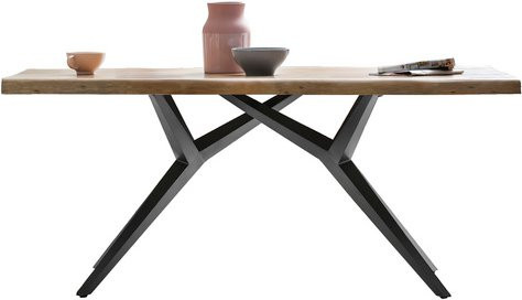 SIT Esstisch TABLES & CO aus Mango Holz in Braun und Schwarz im Industrial Design, Höhe: 78 cm, Tiefe: 90 cm - Bild 1