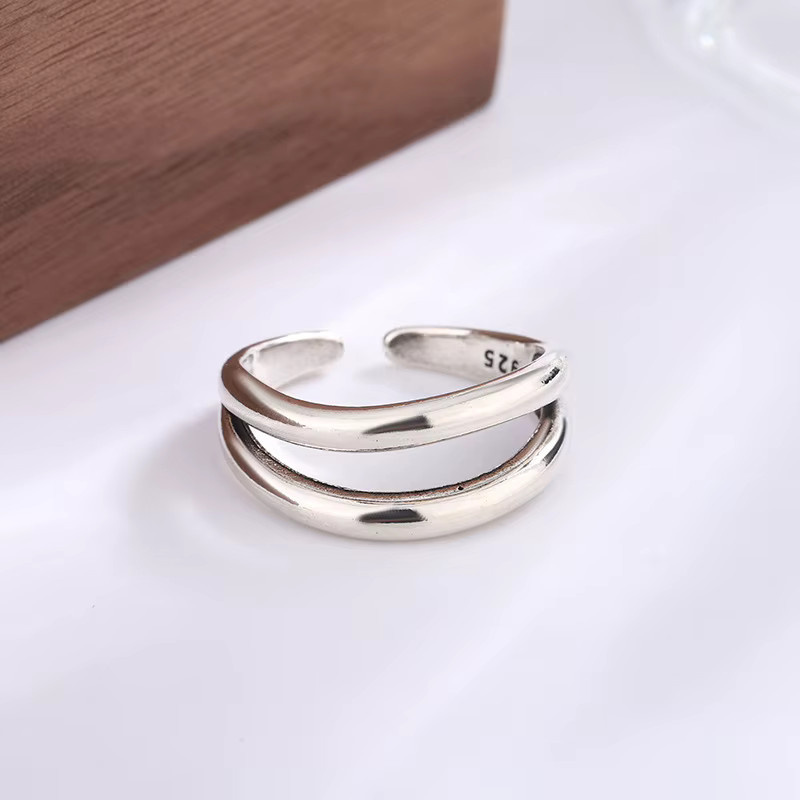 GaaBou Jewellery Ring, 925 Silber, Damen, geometrisch, verstellbar - Bild 2