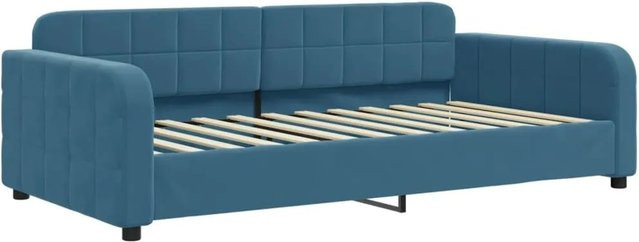 vidaXL Tagesbett in Blau mit Samtbezug und moderner Polsterung, B/T/H: 200 x 100 x 110 cm - Bild 1