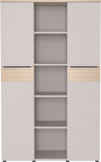 Germania Aktenschrank GW-Oviedo 4442-654 in Kaschmir und Lindberg-Eiche-Nb. mit Soft-Close-Türdämpfung und offenen Ablageflächen, B/H/T: 120 x 197 x 40 cm - Bild 1