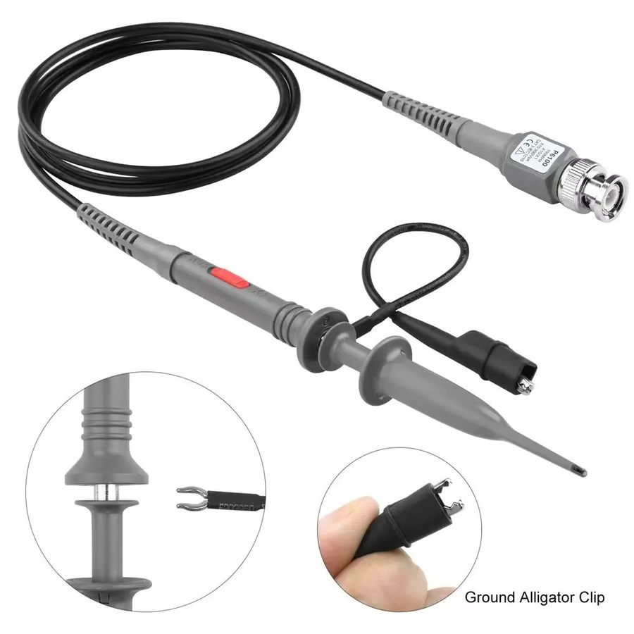 Mayitr BNC Oszilloskop-Sonden-Kit P6100 mit 100 MHz, 2 Stück, Grau - Bild 2