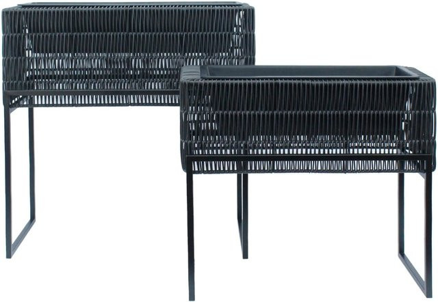 Mömax Übertopf-Set Fauna in Schwarz, 2er Set - Bild 1