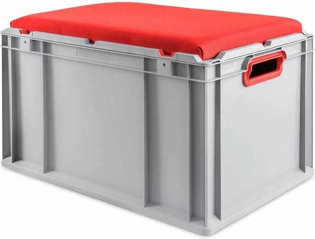 PROREGAL Eurobox NextGen Seat Box Rot, Transportbox und Stapelbehälter aus Kunststoff, H x B x T: 36,5 x 40 x 60 cm, 65 Liter - Bild 1