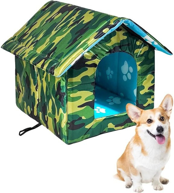 Wasserdichtes Katzenhaus und Hundehaus Pet Products My als faltbares Villa-Zelt für den Außenbereich, grün, B/T/H: 35 x 33 x 30 cm - Bild 1