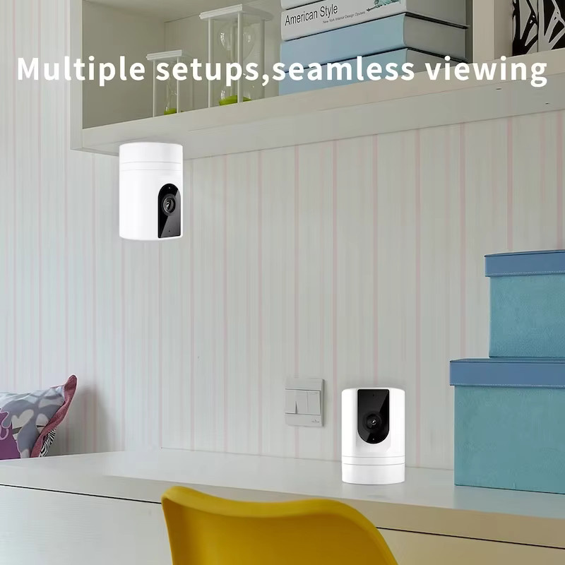 Ease Life 2er-Set Sicherheitskamera für den Innenbereich mit 1080P Auflösung, faltbare Baby- und Haustierkamera mit App-Steuerung, Weiß - Bild 4