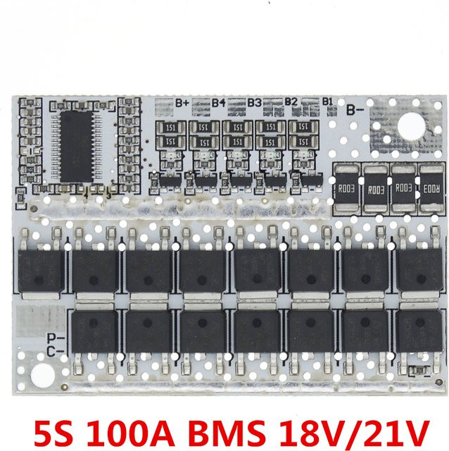 BMS Batteriemanagementsystem 100A 5S für LMO und LiFePO4 Lithium-Batterien mit integrierten Balance-Schaltkreisen - Bild 1