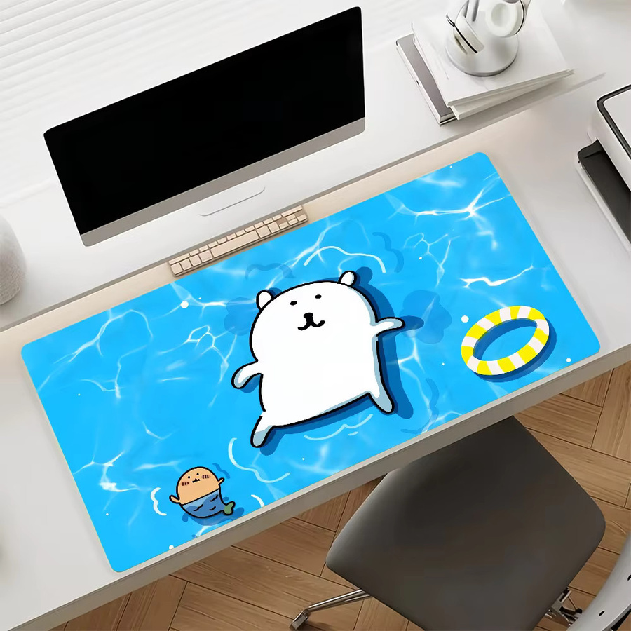J-Joke B-Bears Mauspad Cartoon Design in Blau, rutschfeste Gummi-Schreibtischunterlage für Gamer und Büro - Bild 5