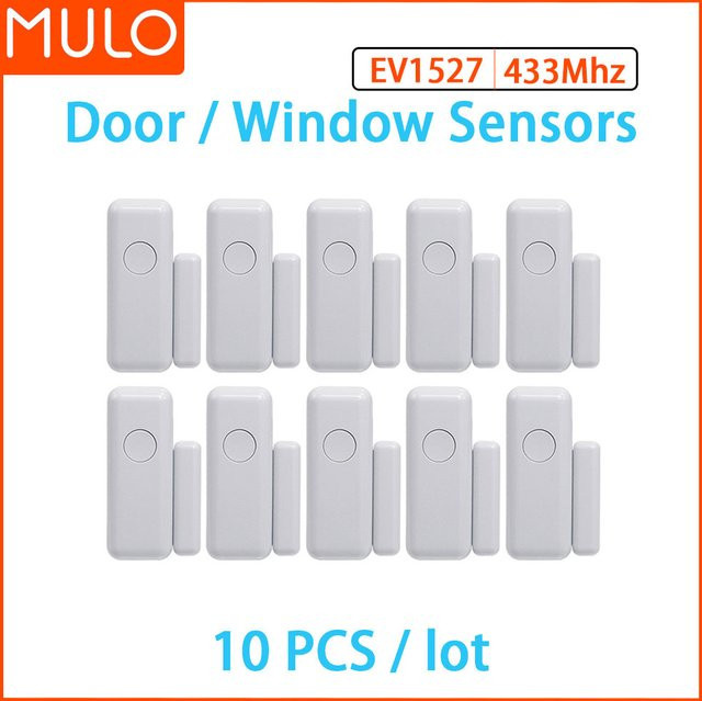 MULO Drahtlose Tür- und Fenstersensoren in Weiß für dein Home Security Alarm System mit RF 433 MHz und EV1527 Codiermodus - Bild 1