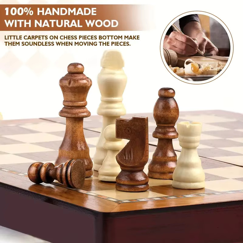 Yernea Schachspiel aus Holz, Strategiespiel - Bild 3
