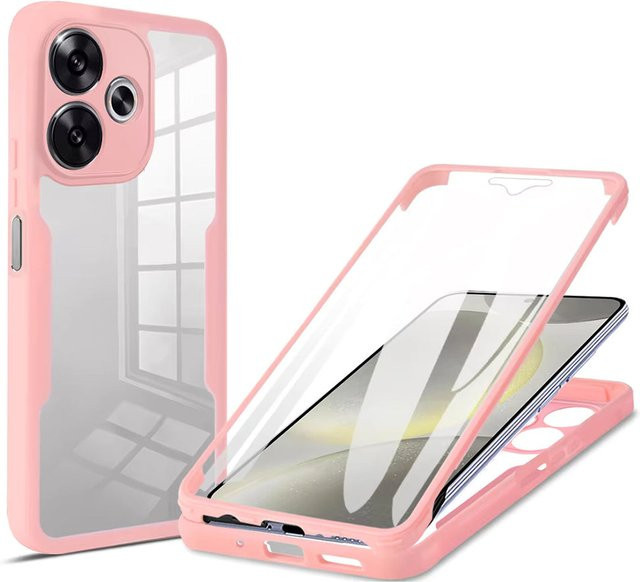 Techsuit ColorVerse 360 Schutzhülle für Xiaomi Poco F6 in Rosa und Transparent - Bild 1