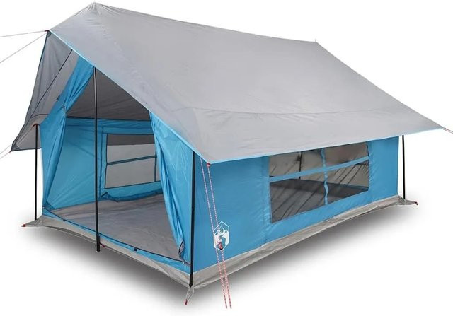 Furnicato Campingzelt Familienzelt Blau, B/T/H: 353 x 248 x 210 mm - Bild 1