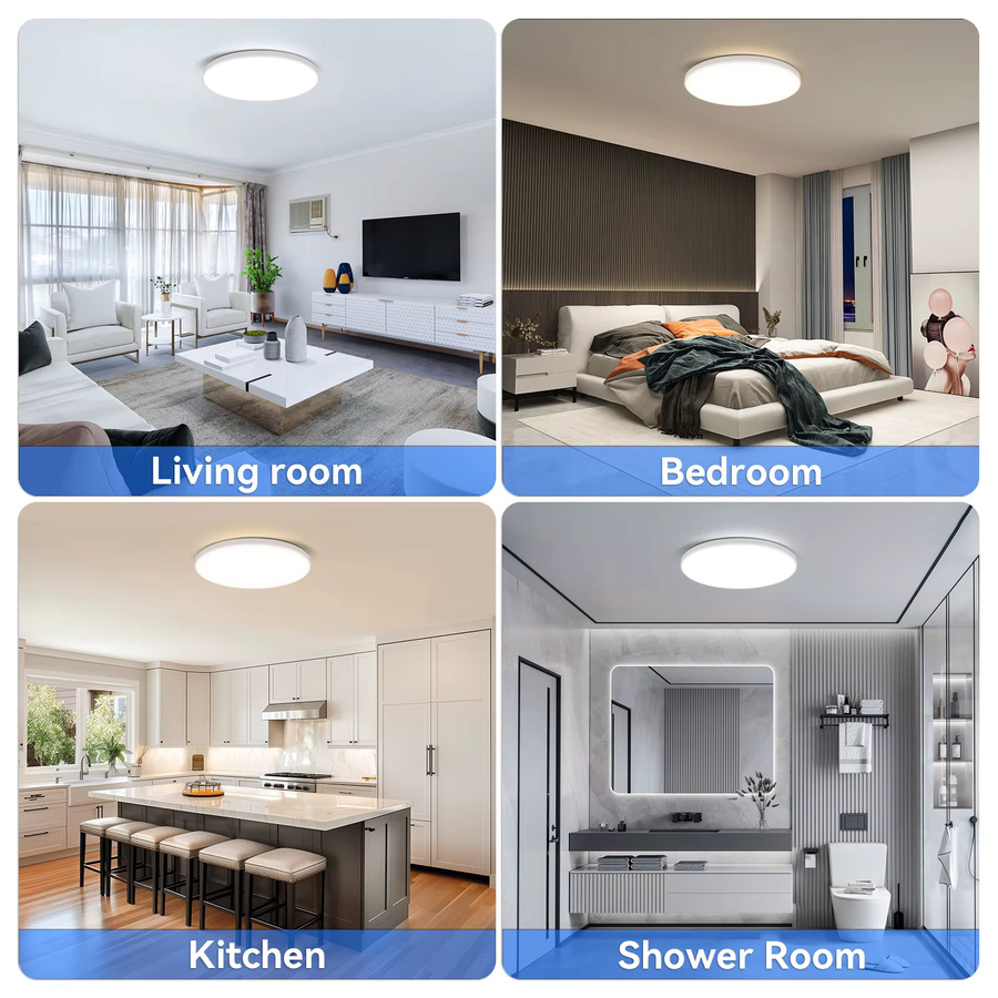 CANMEIJIA Dimmbare LED-Deckenleuchte mit Fernbedienung, dreifarbige Panel-Lampe in Weiß für Wohnzimmer, Schlafzimmer und Küche - Bild 4