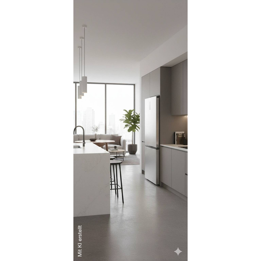 Pocoline Kühl-Gefrierkombination KGK186-308DIXNFD in Inox/Silber mit No-Frost und Zero Degree Zone, B/H/T: 54 x 185,5 x 60 cm - Bild 2