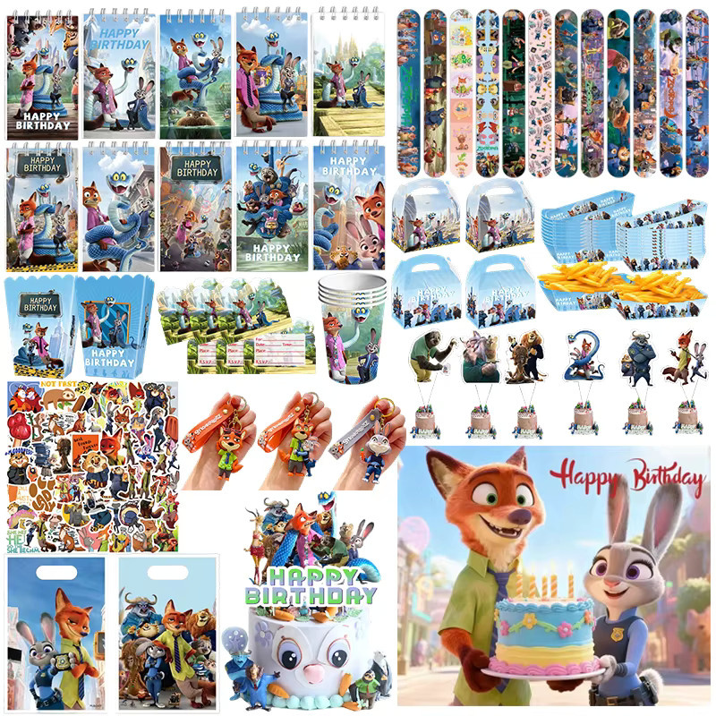 TAKARA TOMY Zootopia Partyzubehör, Notebook, Box, Bag, Card - Bild 4
