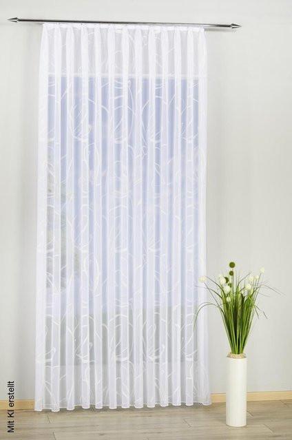 POCOline Fertigstore Florenz in Weiß mit Stoffpaneel, Breite: 300 cm, Höhe: 175 cm - Bild 1