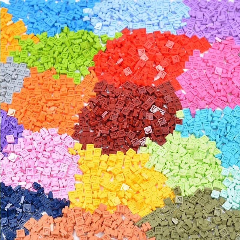 Yiran toy Bausteine Dünne Figuren Steine 1x1 21 Farben 200-teiliges Set - Bild 1