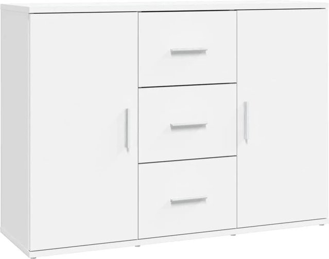 vidaXL Sideboard Weiß aus Holzwerkstoff in minimalistischem Design, B/T/H: 91 x 29,5 x 65 cm - Bild 1