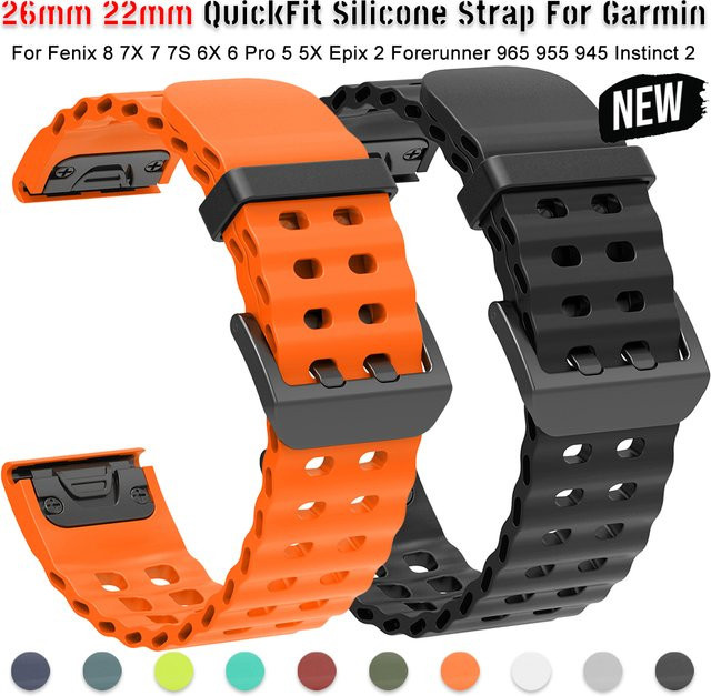 CAOWTAN Uhrenarmband Silikon, Schwarz, Unisex - Bild 1