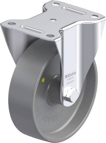 Blickle B-PO 160G-ELS Stahlblech-Bockrolle in Grau mit 160 mm Durchmesser und 400 kg Tragfähigkeit - Bild 1