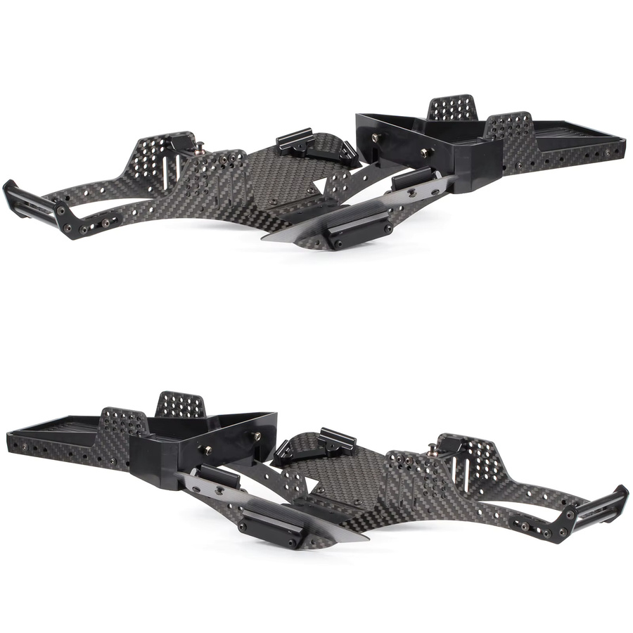 Axial Carbonfaser LCG Chassis Bausatz mit Cheater Bed Boat Sliders - Bild 3