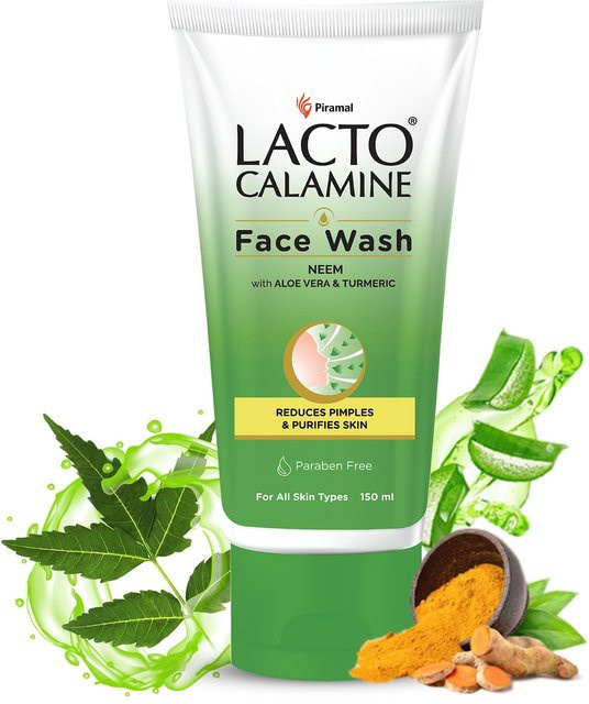 Lacto Calamine Neem Gesichtswaschgel, 150 ml, Aloe Vera, Niacinamid, Salicylsäure - Bild 1