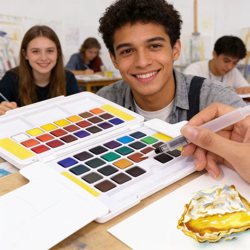 Aquarellfarben-Set von kissbuty mit Wasserpinseln in Multicolour für Profis und Malbegeisterte - Bild 1