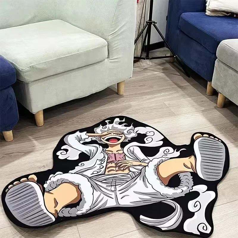 One Piece Luffy Gear 5 Anime Teppich unregelmäßige rutschfeste Matte für Wohnzimmer und Sofa in Mehrfarbig - Bild 3