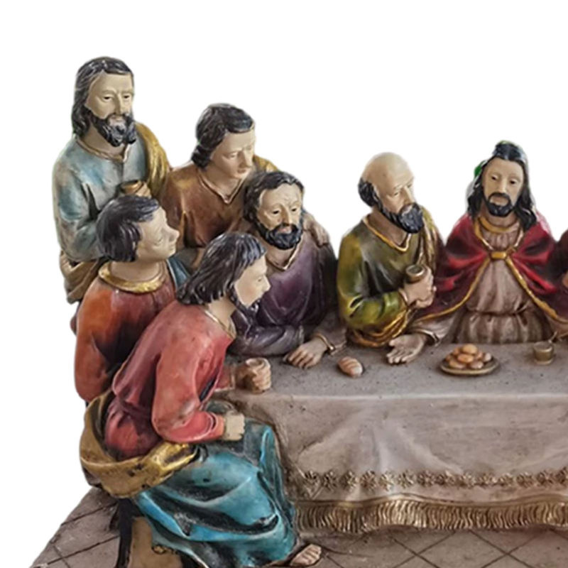 Kesoto Das Letzte Abendmahl Dekorative Statue aus Kunstharz in Mehrfarbig - Bild 5