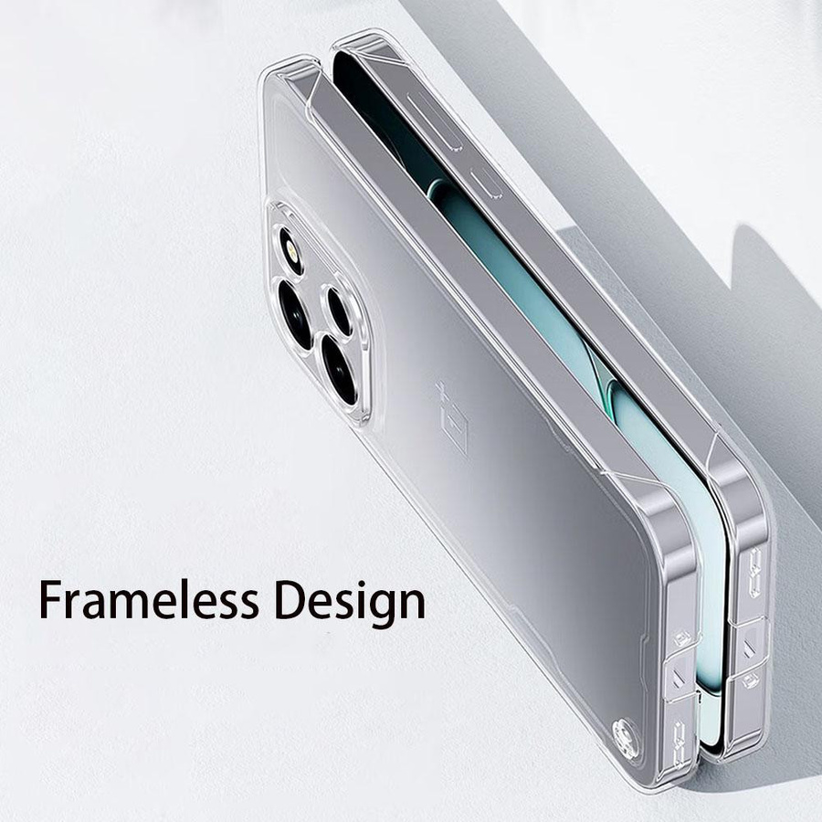 Transparente Rahmenlose Handyhülle für OnePlus Nord 6 5G mit harter Rückseite - Bild 2