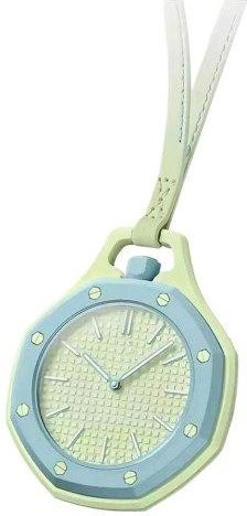 Amusedly Taschenuhr in Hellblau, achteckige mechanische Quarz-Analoguhr mit Hohlgehäuse aus Kunststoff - Bild 1