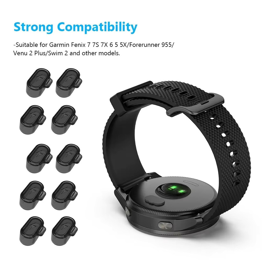 Transparente Staubschutzhülle aus weichem TPU für Garmin Forerunner 955 945 255 sowie Fenix 7 7S 7X 6 6S 6X inklusive Staubkappen für die Anschlüsse - Bild 3