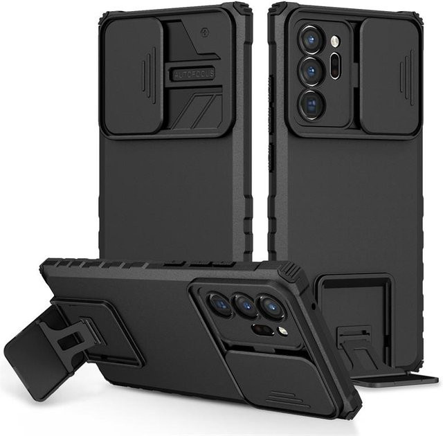 Samsung Galaxy Note20 Ultra Armor Kickstand Handyhülle mit Kameraschutz in Schwarz - Bild 1