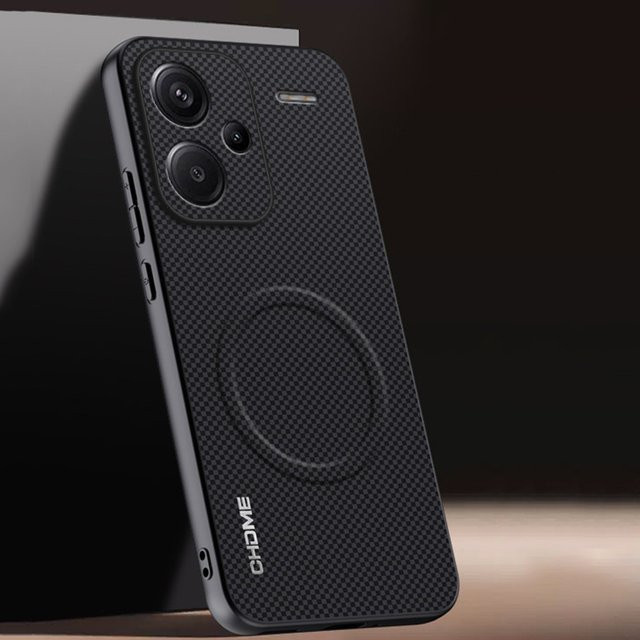 Xiaomi Redmi Note 13 Pro Plus 5G Hülle mit magnetischem Auto-Halter aus TPU Silikon in Schwarz und Rot - Bild 1